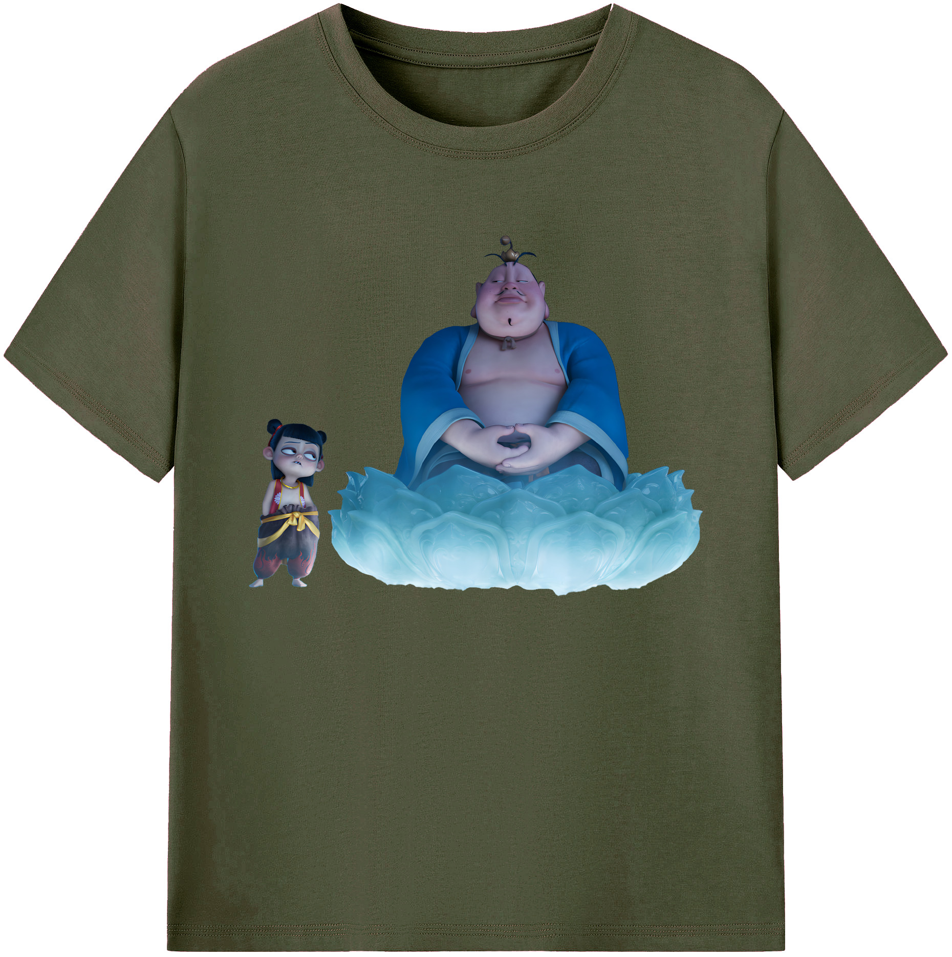（画像用） Ne Zha 2 ナタ 魔童の大暴れ 綿100％ メンズ半袖Tシャツ｜肌触りやわらか＆通気性